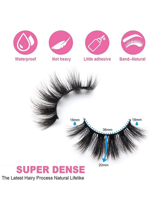 Losha Lashes 6 Pairs Fluffy False Eyelashes for Women 20mm Long Dramatic Faux Mink Strip 5D Lashes Pack for Gorgeous Makeup - Image 4