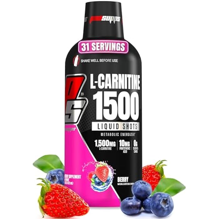 PROSUPPS L-Carnitine Liquid 1500, Stimulant-Free Liquid Shots for Men & Women - Clean Workout Drink for Energy, Performance & Muscle Recovery - No Sugar, No Carbs - 31 Servings, Berry - Image 1