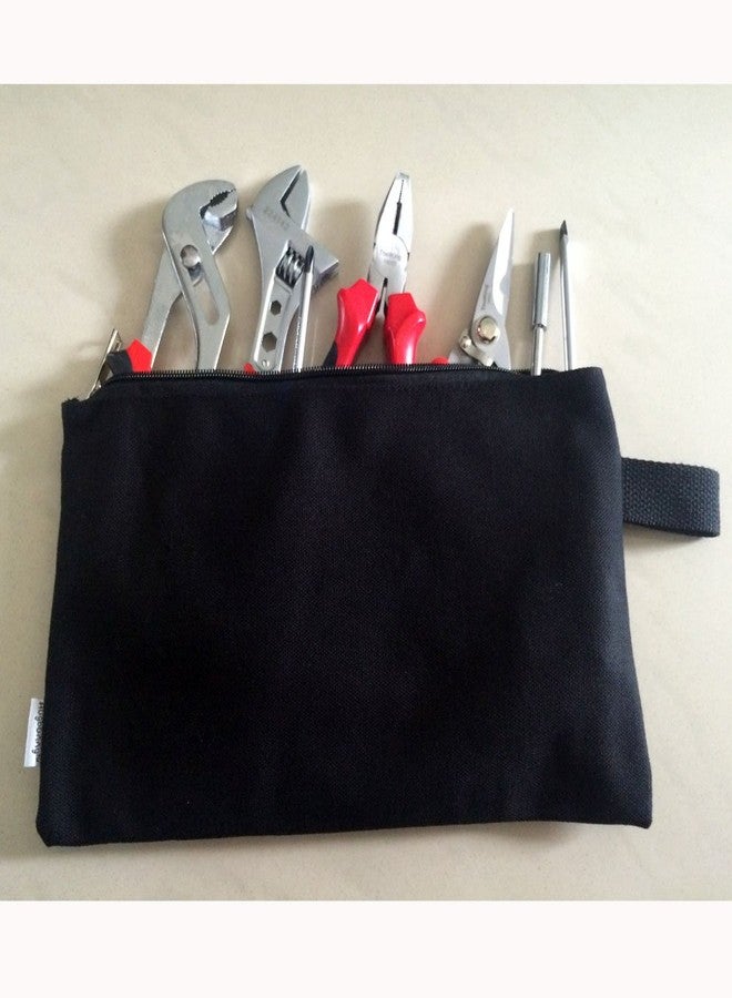 Augbunny 100% Cotton 16oz Heavy Duty Multi-purpose Canvas Zipper Tool Bag Organize Storage Pouch 4-pack - Image 4