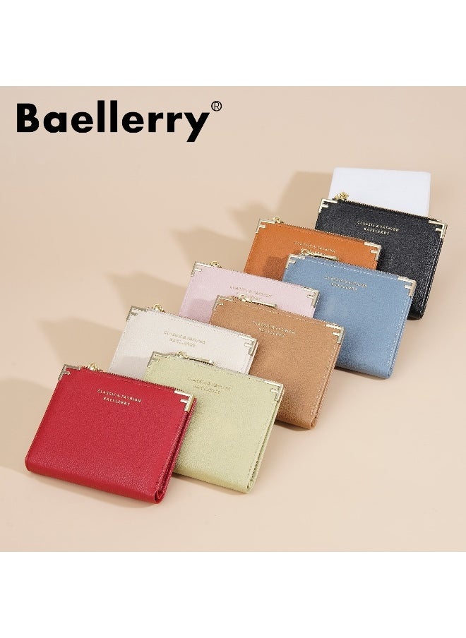 baellerry Korean Women's Purse Short Fashion Zipper Multi-card Button Purse Woman  - Image 4