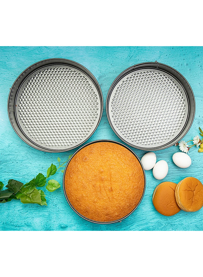 Royalford 3-Piece Baking Tray Set Black 24,26, 28cm - Image 4