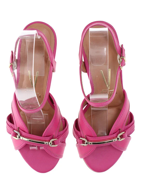 VIZZANO Mid Heels Sandals for Women – Sling Back Heel Sandals for Girls with Ankle Strap