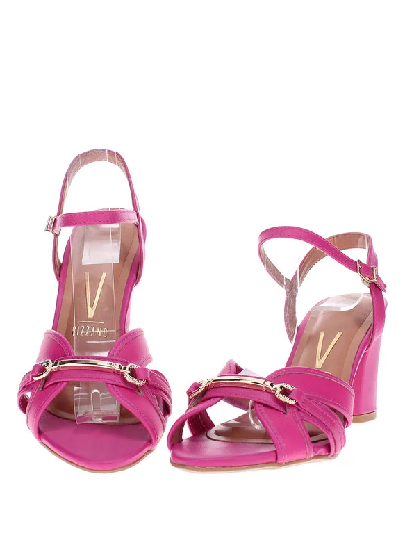 VIZZANO Mid Heels Sandals for Women – Sling Back Heel Sandals for Girls with Ankle Strap