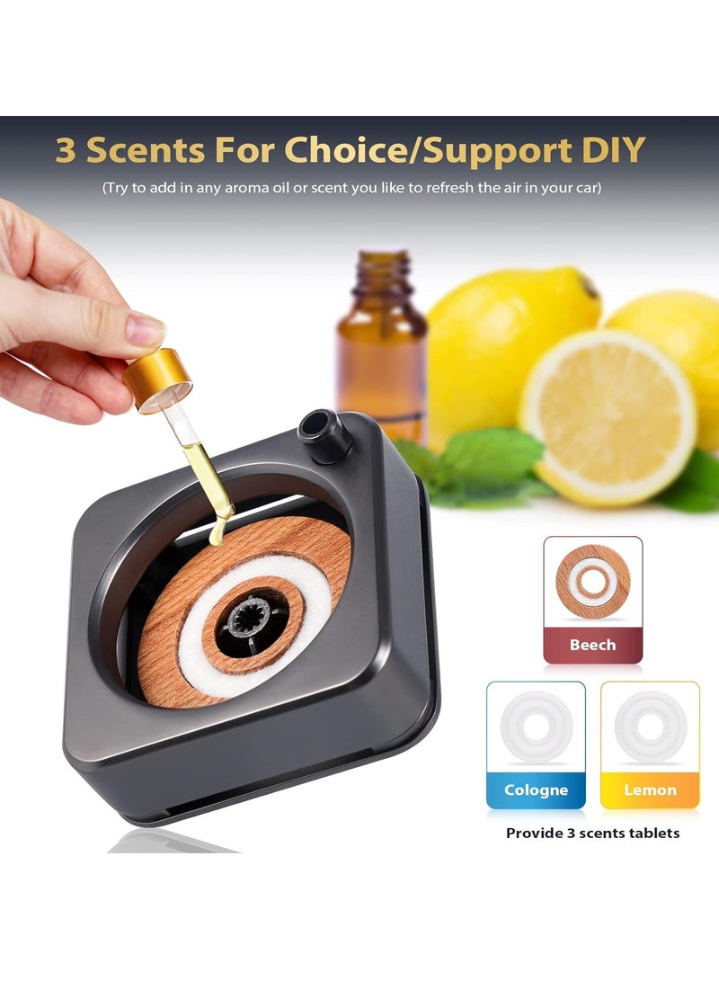 KASTWAVE Solar Car Air Freshener, Car Odor Eliminator, Car Rotating Essential Oil Diffuser, with Cologne Essential Oil, Long-lasting Fragrance Aromatherapy Diffuser, Car Interior Decor Accessorie for Men Women - Image 3