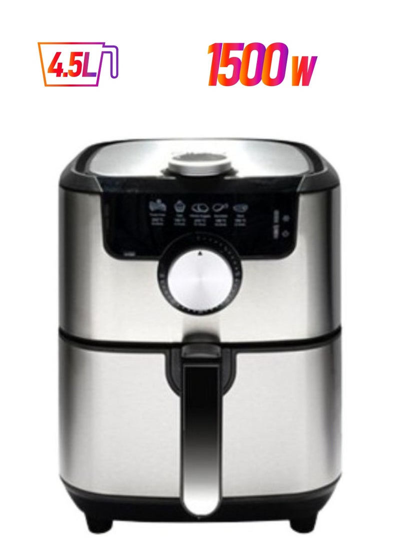 Dsp Household 1500W 4.5L Large Capacity Stainless Steel Air Fryer-KB2085 - Image 1