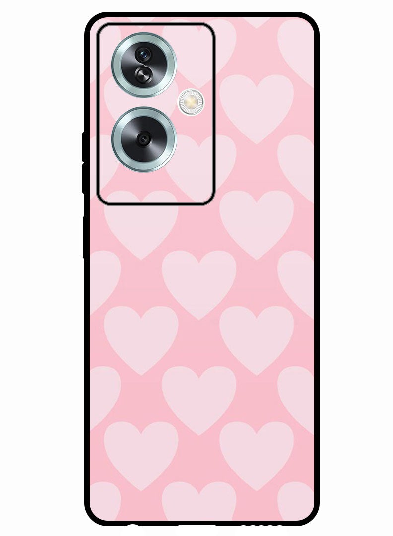 Theodor Protective Case Anti Scratch Shock Proof Bumper Cover For Oppo A2 Pink Hearts - Image 1