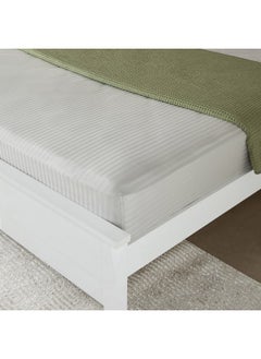 Home Box Hamilton Striped Satin Cotton King Fitted Sheet 210 x 36 x 180 cm  - Image 3