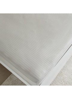 Home Box Hamilton Striped Satin Cotton King Fitted Sheet 210 x 36 x 180 cm  - Image 4