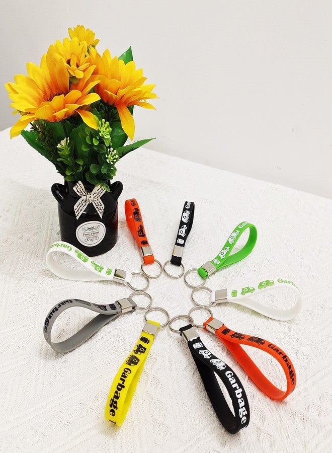 ATSMOICY 24 Garbage Truck Themed Party Silicone Bulk Keychian/Keyrings - Rubbish truck Themed Baby Shower Birthday Waste Management Recycling Party Supplies Decorations Favors Rubber Keychian - Image 3