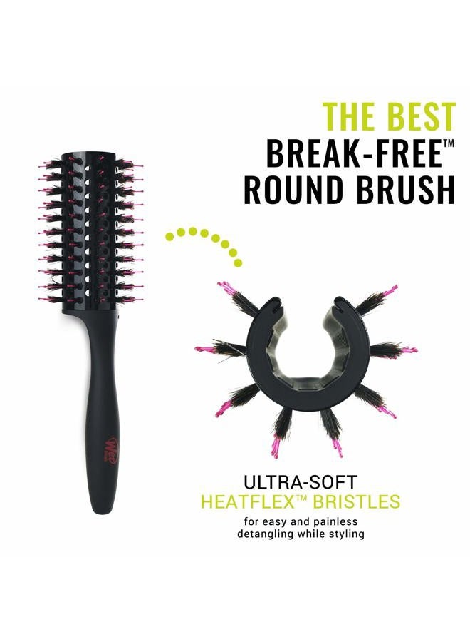 Wet Brush Straighten & Style Round Brush - for All Hair Types - A Perfect Blow Out with Less Pain, Effort and Breakage - Open Barrel Design For High Speed Drying In Less Time, Black - Image 3
