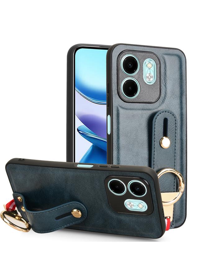 زبون جراب لهاتف Infinix HOT 50i X6531 مزود بسوار معصم وغطاء خلفي من الجلد - Image 1