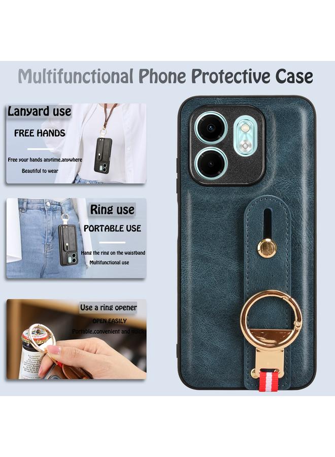 زبون جراب لهاتف Infinix HOT 50i X6531 مزود بسوار معصم وغطاء خلفي من الجلد - Image 5