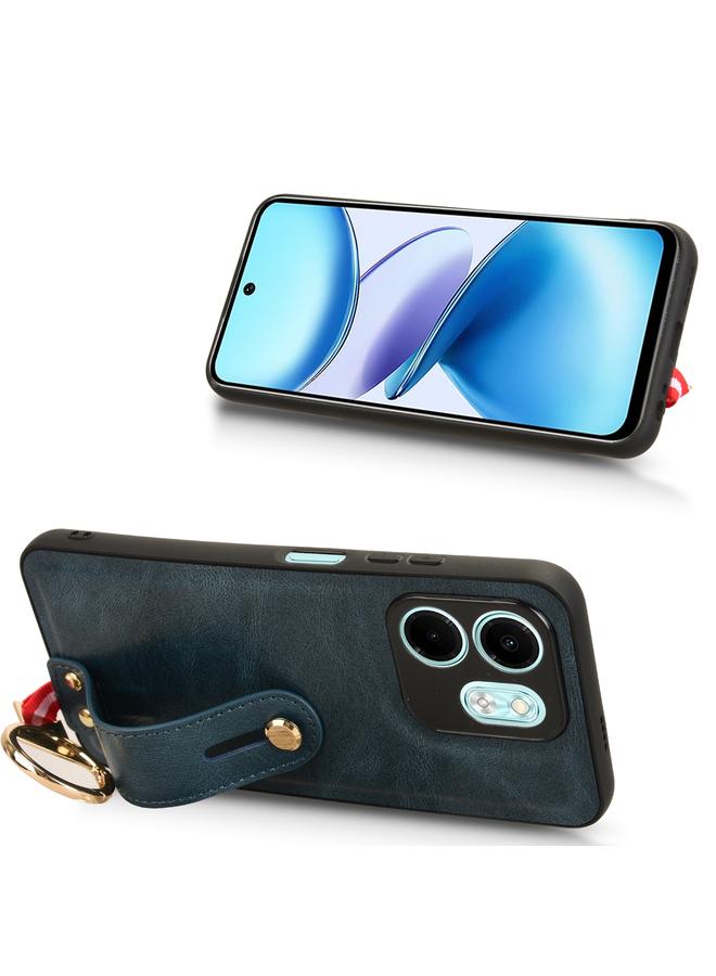 زبون جراب لهاتف Infinix HOT 50i X6531 مزود بسوار معصم وغطاء خلفي من الجلد - Image 3