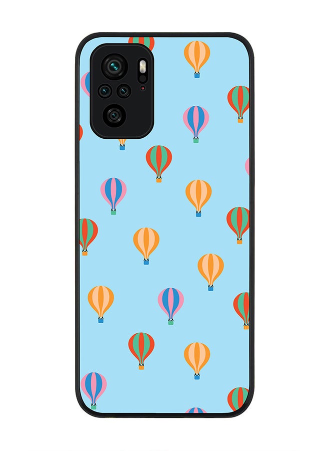 Stylizedd Rugged Black edge case for Xiaomi Poco M5s Slim fit Soft Case Flexible Rubber Edges Anti Drop TPU Gel Thin Cover - Hot Balloons  - Image 1