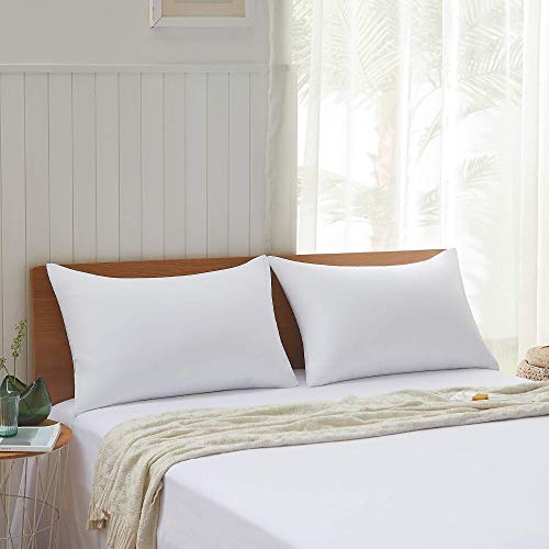 Acanva Hotel Quality Bed Pillows for Sleeping,Premium 3D Plush Fiber-Reduces Neck Pain,Breathable Cooling Cover Skin-Friendly, Queen (Pack of 4), White 4 Count - Image 5