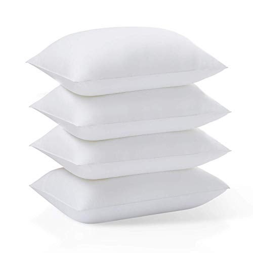 Acanva Hotel Quality Bed Pillows for Sleeping,Premium 3D Plush Fiber-Reduces Neck Pain,Breathable Cooling Cover Skin-Friendly, Queen (Pack of 4), White 4 Count - Image 1