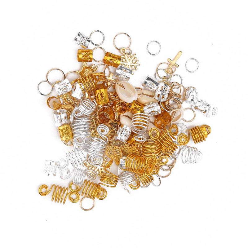 Hair Braid Rings: 120pcs High-quality Metal - Versatile Style Fit Fashion Hair Decoration for Banquet, Wedding, Fashion Show, Daily Use - Image 3