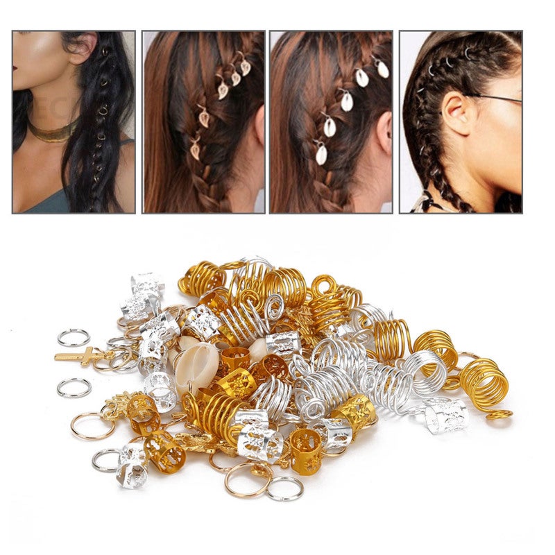 Hair Braid Rings: 120pcs High-quality Metal - Versatile Style Fit Fashion Hair Decoration for Banquet, Wedding, Fashion Show, Daily Use - Image 4