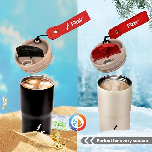 FLAIR Brew Vacuum Insulated Coffee Mug 480ml-Black, Leakproof, BPA-Free, Tough & Durable, Double Walled, Coffee Mug, Travel Mug, Hot and Cold Beverages - Image 4