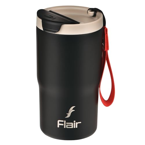 FLAIR Brew Vacuum Insulated Coffee Mug 480ml-Black, Leakproof, BPA-Free, Tough & Durable, Double Walled, Coffee Mug, Travel Mug, Hot and Cold Beverages - Image 1