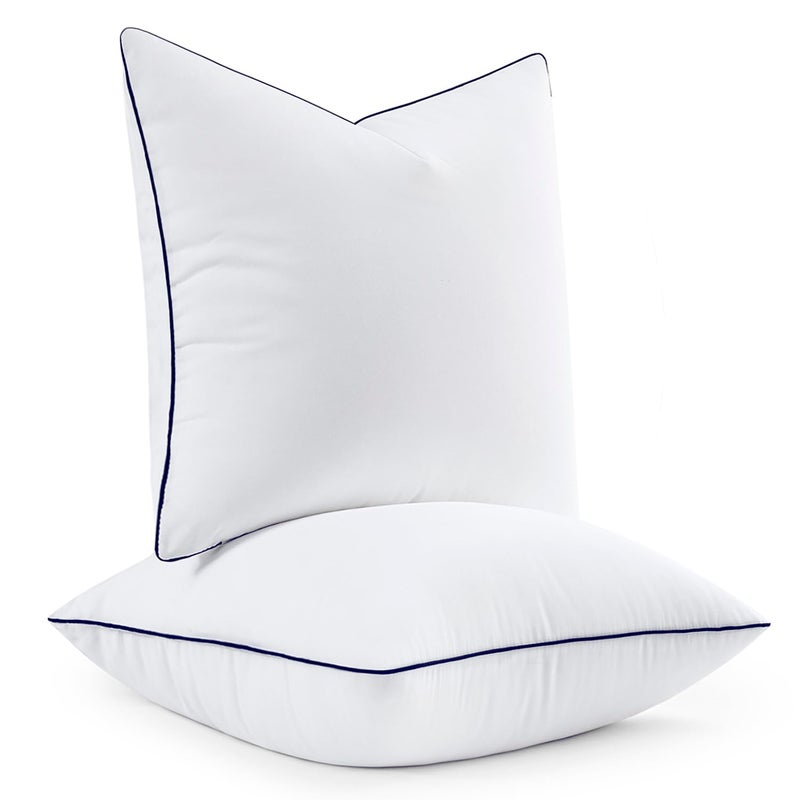MIULEE 20x20 Pillow Inserts, Fluffy Down Alternative Filling Pack of 2 Ultra Soft Throw Pillows for Sofa Couch Bed - Image 1