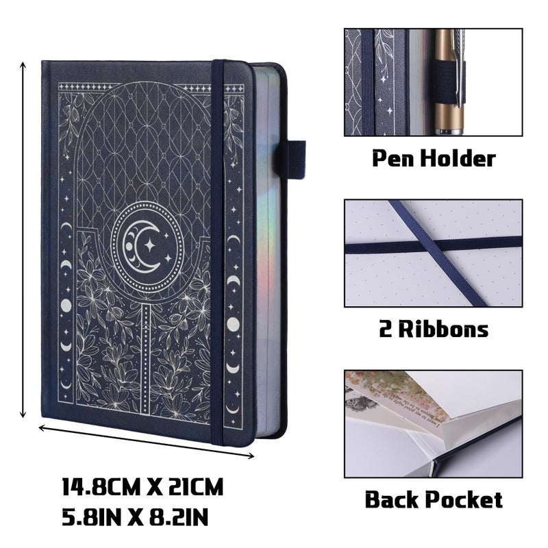 TIEFOSSI Dotted Journal Notebook, 160gsm 190 Numbered Thick Paper, A5 Hardcover Dotted Grid Diary for Women Men Work Writing, Journaling, Drawing, 5.8 x 8.3 in - Image 2