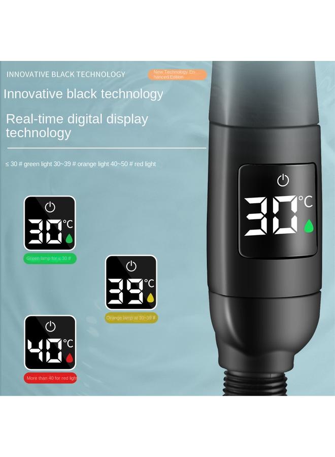 Bluejw Cross-border New 38-degree Water Stop Temperature Display Digital Display Shower Temperature Control Small Man Waist Shower Head Pressurized Shower Head - Image 4