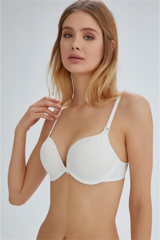 Eros ERSK130 Double Push-Up Single Bra With Lily Ears - Ecru