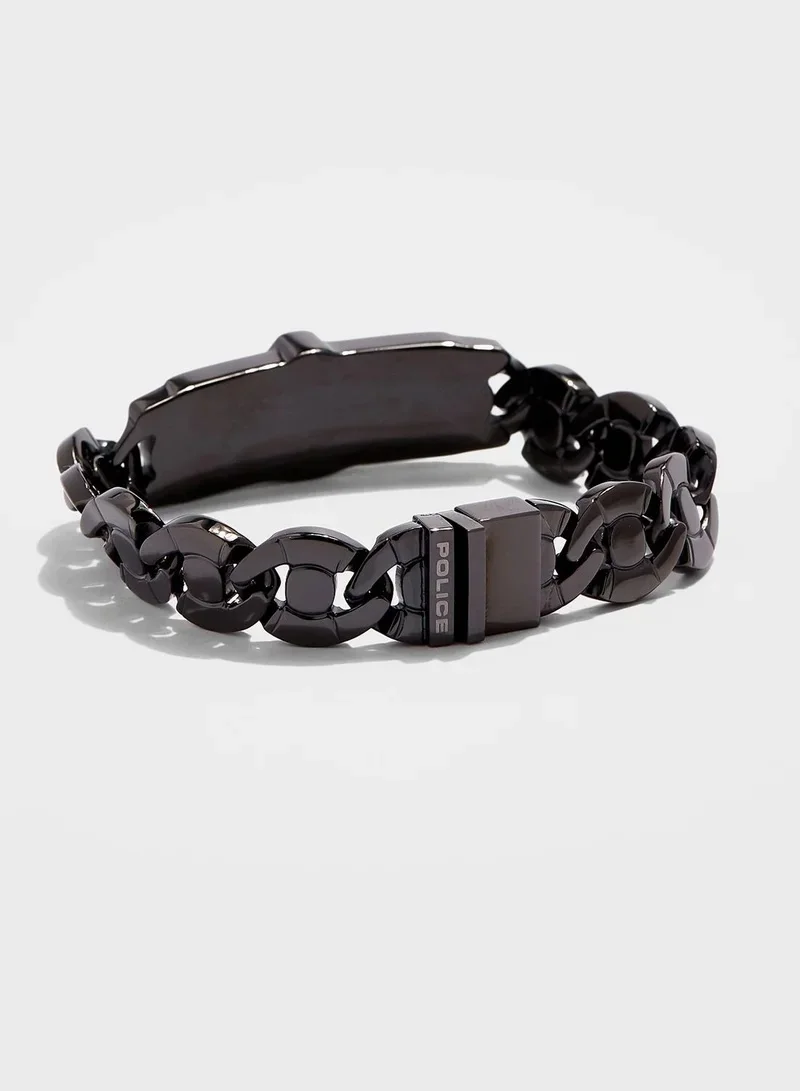 POLICE ODIN Gunmetal Stainless Steel Bracelet for Men