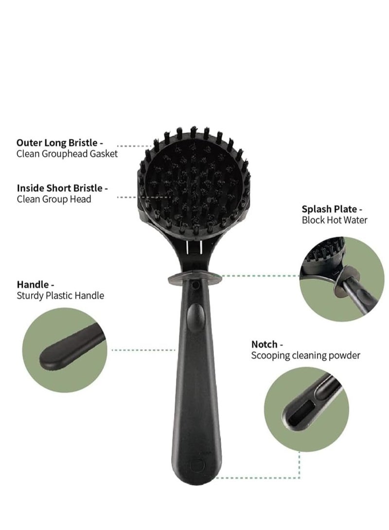 SYOSI Espresso Coffee Machine Cleaning Brush Espresso Group Head Brush Detachable Nylon Bristles Espresso Machine Cleaning Bristle for 58mm Grouphead  - Image 5