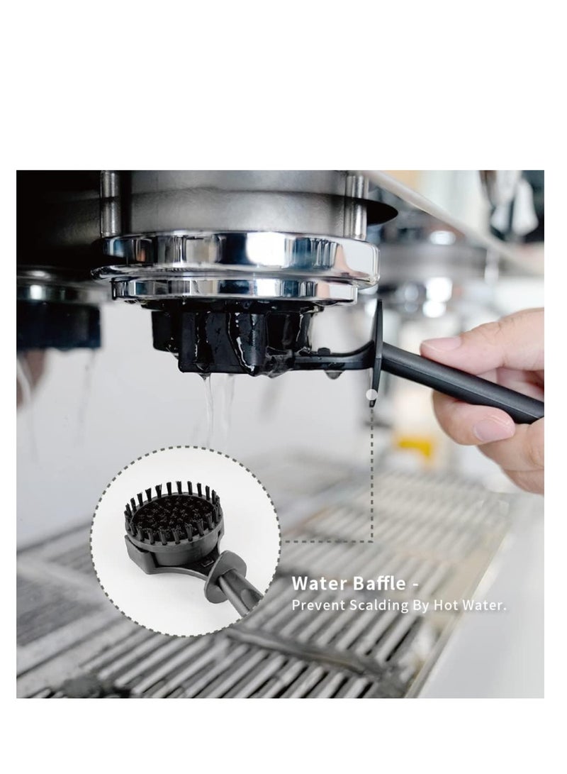 SYOSI Espresso Coffee Machine Cleaning Brush Espresso Group Head Brush Detachable Nylon Bristles Espresso Machine Cleaning Bristle for 58mm Grouphead  - Image 2
