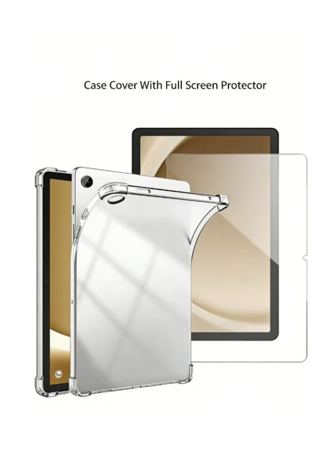 2 in 1  for Samsung Galaxy Tab A9 Plus / A11 Plus 11 Inch （Not for Tab A9 / Tab A11)  Protection Pack - Ultra Clear Shockproof Case & Edge-to-Edge Screen Protector, 360 Degree Protection, Back Cover & Screen Protector,Clear - Image 1