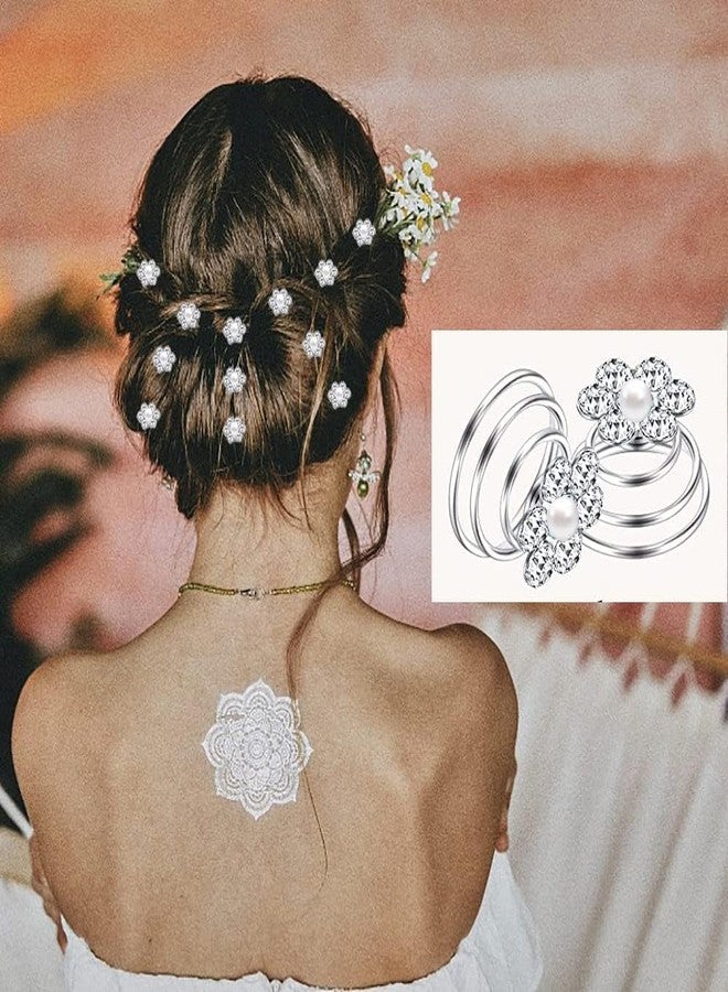 AKADO 12pcs Spiral Hair Pins Clips Mini Rhinestone Swirl Hair Twists Coils Hair Jewelry for Braids Bridal Wedding Decorations Twister Hair Studs Set - Image 2