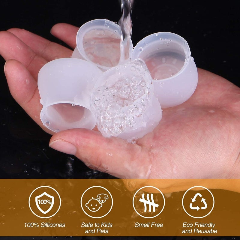 CLICKSWIFT واقيات أرجل الكراسي لحماية الأرضيات أغطية أرجل الأثاث لمنع الخدوش وتقليل الضوضاء ومضادة للانزلاق | أغطية أرجل الأثاث للكراسي والكرسي والطاولة لون شفاف 4 قطع - Image 3