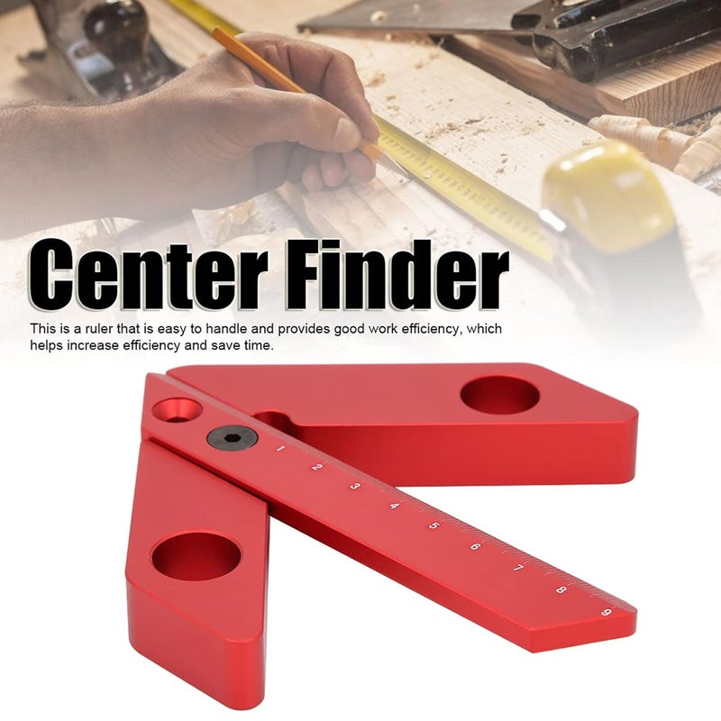 Center Finder Right Angle Line Scriber Ruler Woodworking Carpenter Tool Portable - Image 5