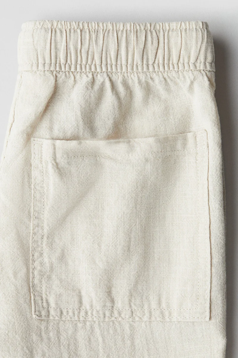 اتش اند ام بنطلون من مزيج الكتان