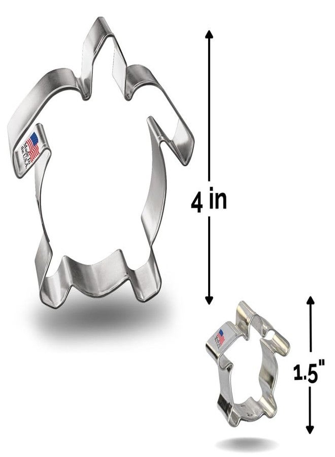 Foose Sea Turtle Cookie Cutter 2 Pc Set. USA Tin Plate Steel - By Foose - Image 3