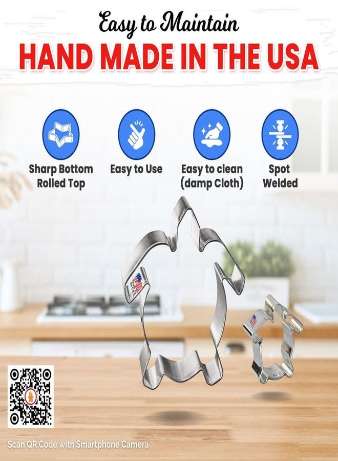 Foose Sea Turtle Cookie Cutter 2 Pc Set. USA Tin Plate Steel - By Foose - Image 5
