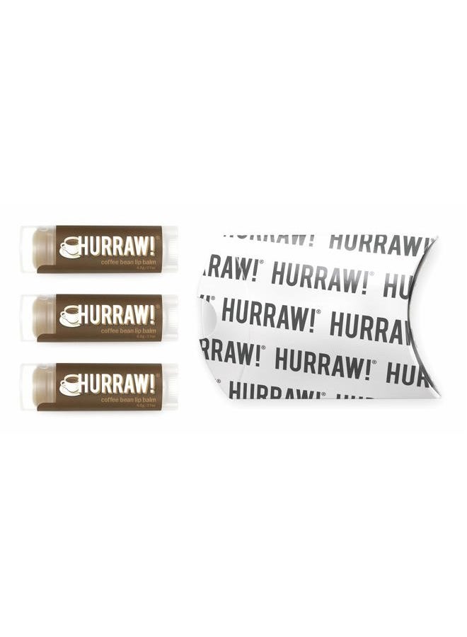 Hurraw! Coffee Bean Lip Balm, 3 Pack: Organic, Certified Vegan, Cruelty and Gluten Free. Non-GMO, 100% Natural Ingredients. Bee, Shea, Soy and Palm Free. Made in USA - Image 2