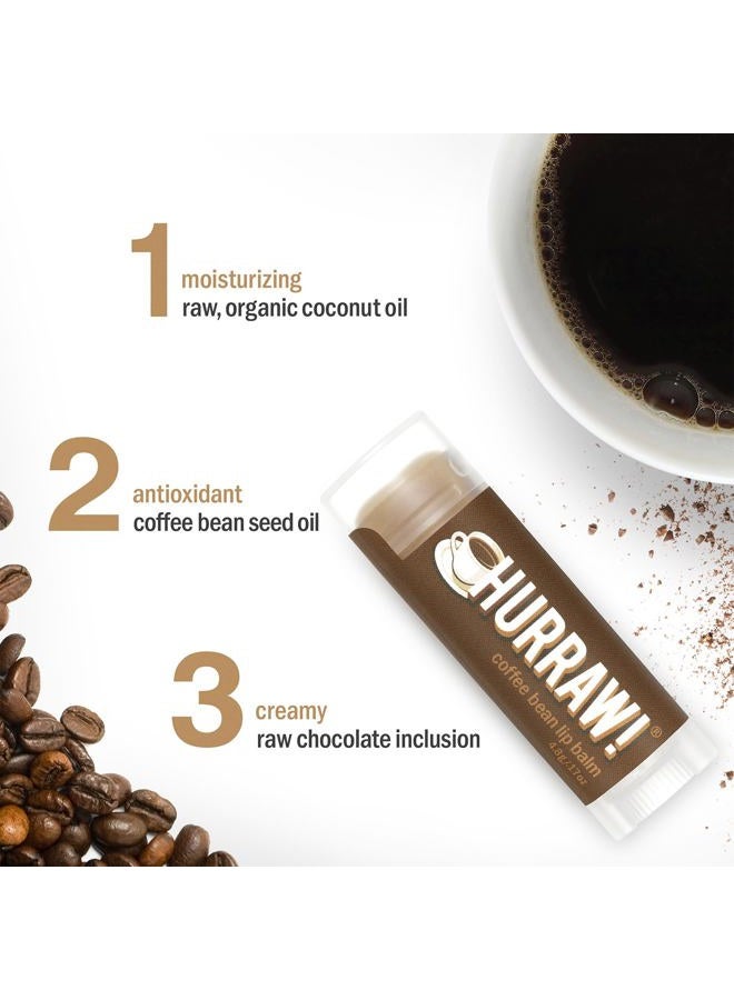 Hurraw! Coffee Bean Lip Balm, 3 Pack: Organic, Certified Vegan, Cruelty and Gluten Free. Non-GMO, 100% Natural Ingredients. Bee, Shea, Soy and Palm Free. Made in USA - Image 3
