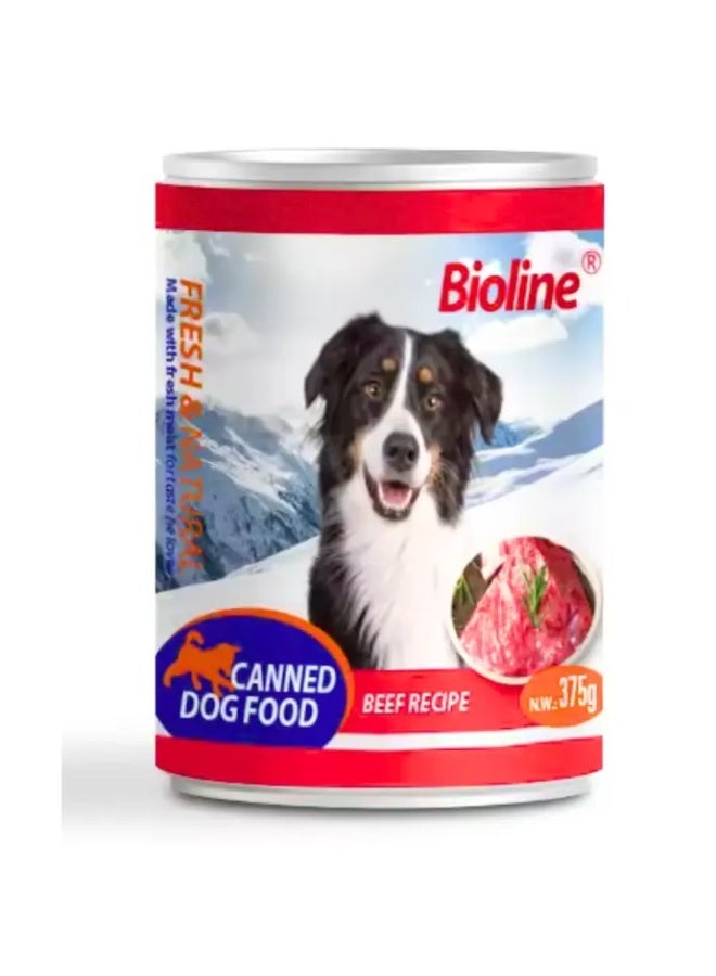 Bioline Canned Dog Food 375g Beef Recipe – Pack of 6 - Image 2