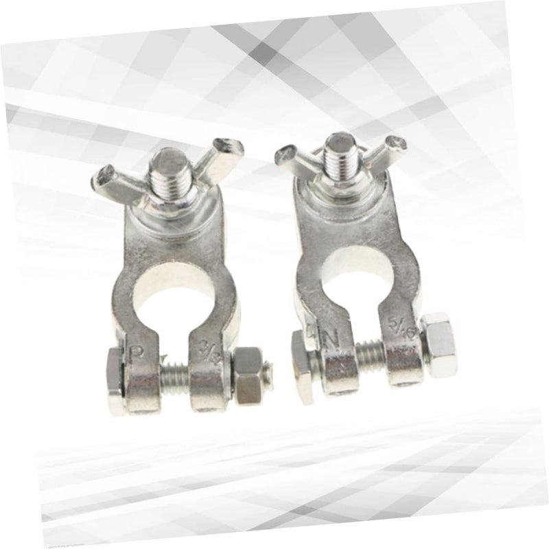 Vosarea 1Pair Durable Car Battery Terminal Clamp Auto Battery Connector with Positive Negative Adapters for Safe Wiring Connection Cars Trucks - Image 4
