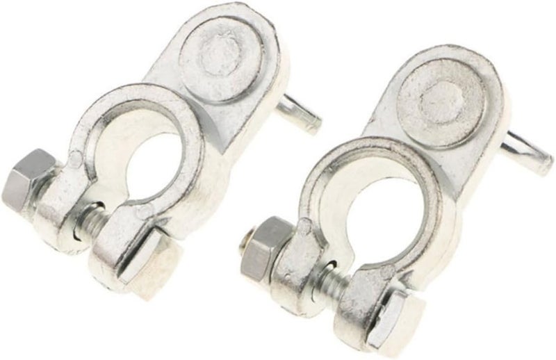 Vosarea 1Pair Durable Car Battery Terminal Clamp Auto Battery Connector with Positive Negative Adapters for Safe Wiring Connection Cars Trucks - Image 1