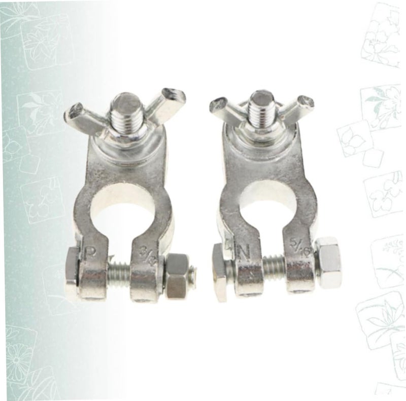 Vosarea 1Pair Durable Car Battery Terminal Clamp Auto Battery Connector with Positive Negative Adapters for Safe Wiring Connection Cars Trucks - Image 3