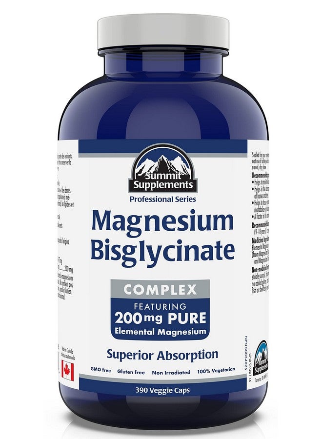 Summit Supplements Summit Supplements - Magnesium Bisglycinate Complex 200 mg (390 Count (Pack of 1)) - Image 1