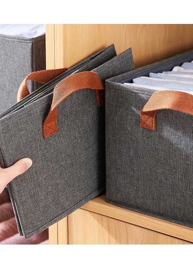 Berma Baby Foldable storage box, wardrobe clothing organizer, foldable clothing drawer organizer, fabric storage organizer with handles for jeans, pants, trousers, pullovers  - Image 4