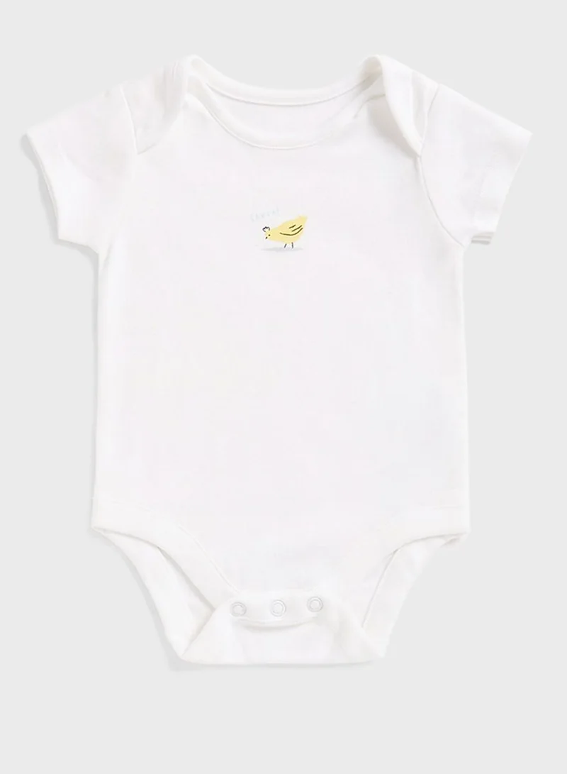 mothercare Infant 5 Pack Assorted Bodysuits