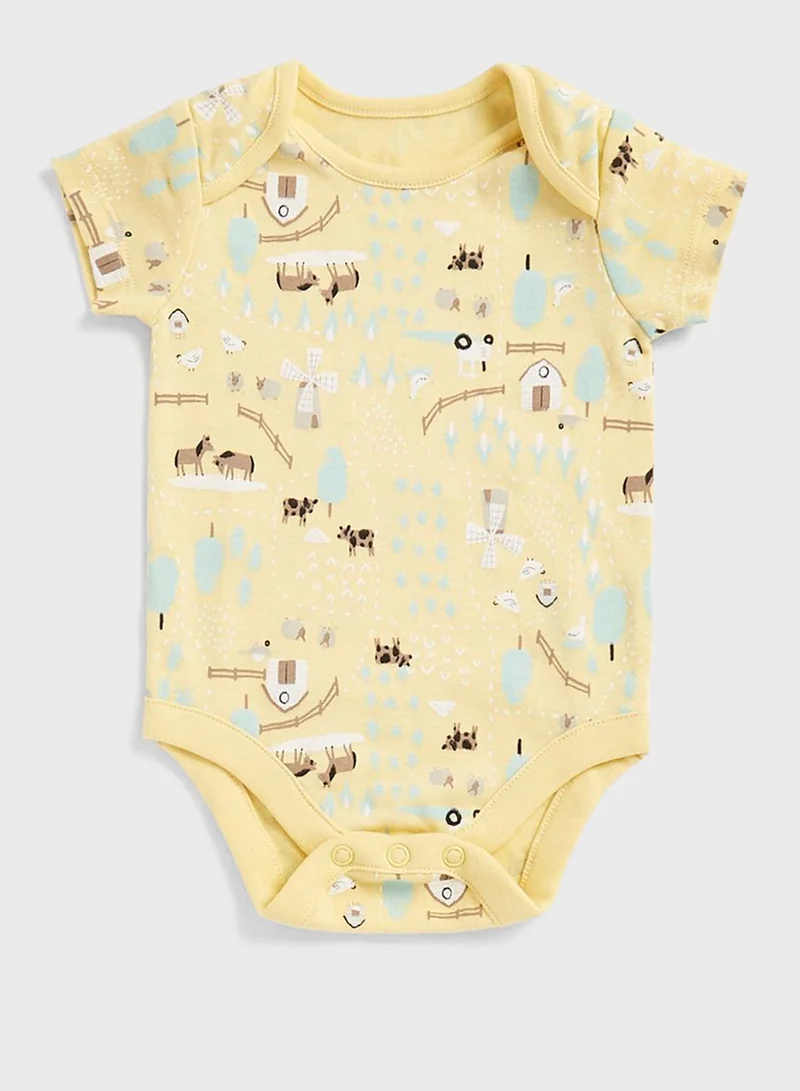 mothercare Infant 5 Pack Assorted Bodysuits