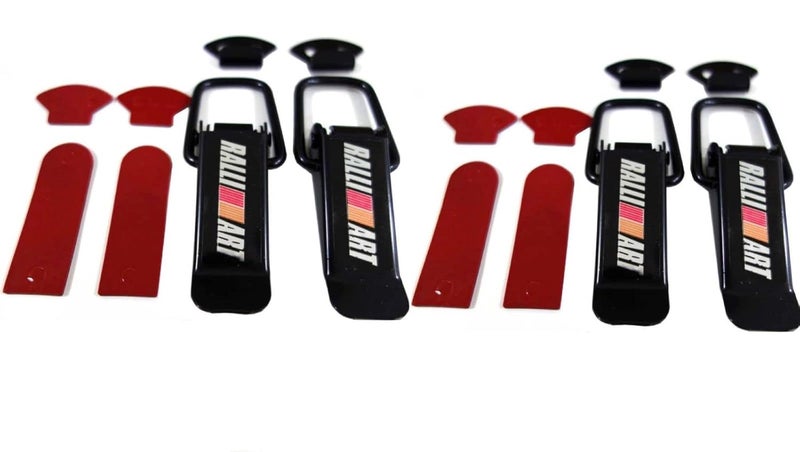 AUTO MT 4PC/Set RALLIART Bumper Clip JDM Racing Car Big Boot Bonnet Side Bumper Guards Toggle Fasteners Catch Clips (4PC-RALLIART Bumper Clip) - Image 1