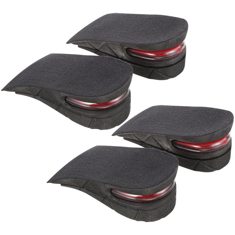 Height Increase Shoe Insoles 4pcs Black 3cm 5cm Air Cushion Inserts for Men Women Comfort Fit - Image 2